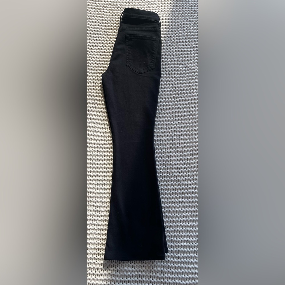 MOTHER women jet black The weekender bootcut, high rise Jeans